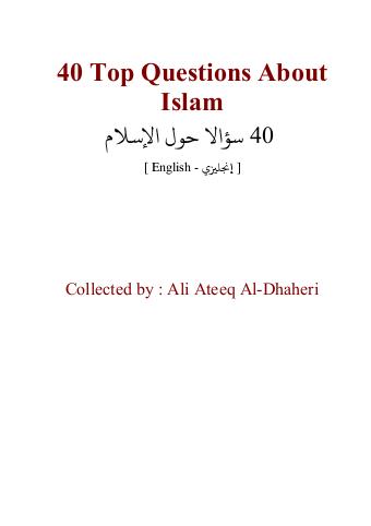 40 top questions about islam